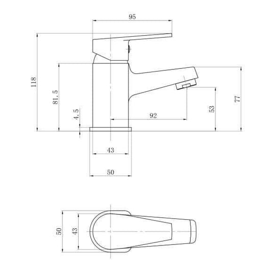 Oceana Tiber Basin Mixer Tap with Click Waste - Chrome - Envy Bathrooms Ltd
