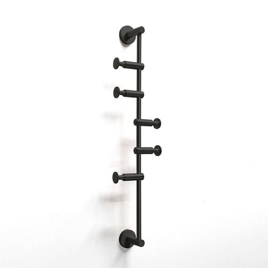 Origins Archer Vertical Rail With 5 Hooks - Black - Envy Bathrooms Ltd