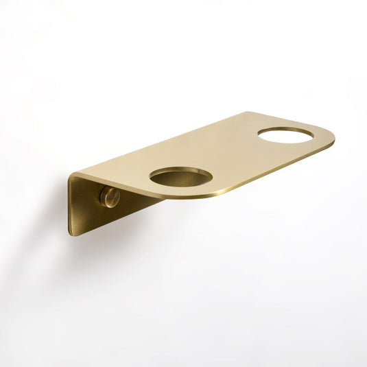 Origins Bottle Holder 2 hole - Brushed Brass - Envy Bathrooms Ltd