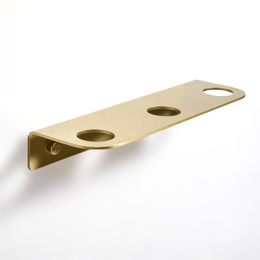 Origins Bottle Holder 3 hole - Brushed Brass - Envy Bathrooms Ltd