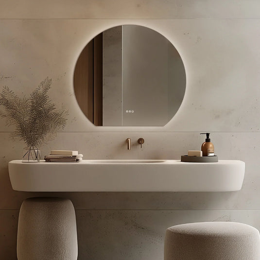 Origins Claris 1000mm Round Cut Mirror - No Frame - CLR-01D109-03 - Envy Bathrooms Ltd