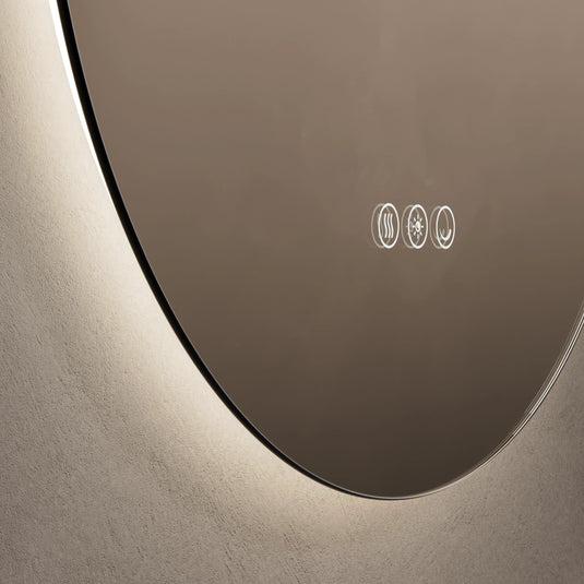 Origins Claris 500mm Round Mirror - No Frame - CLR-01D050-03 - Envy Bathrooms Ltd