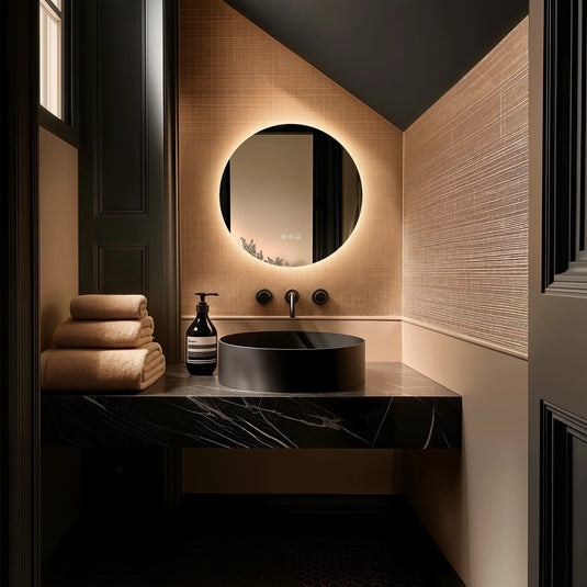 Origins Claris 500mm Round Mirror - No Frame - CLR-01D050-03 - Envy Bathrooms Ltd