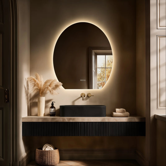 Origins Claris 800 Oval Cut Mirror - No Frame - CLR-01V089-03 - Envy Bathrooms Ltd
