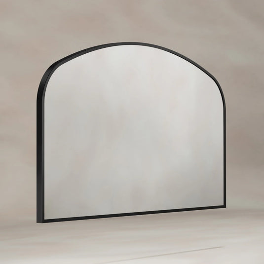 Origins Delphine 1200mm Overmantel Arch Mirror - Black - DEL-00R127-BK - Envy Bathrooms Ltd
