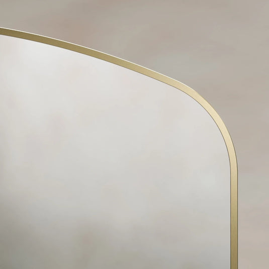 Origins Delphine 1200mm Overmantel Arch Mirror - Brushed Brass - DEL-00R127-BB - Envy Bathrooms Ltd