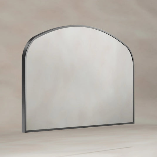 Origins Delphine 1200mm Overmantel Arch Mirror - Gunmetal - DEL-00R127-GM - Envy Bathrooms Ltd