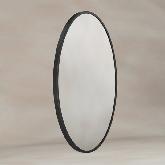 Origins Delphine 550mm Oval Mirror - Black - DEL-00V558-BK - Envy Bathrooms Ltd