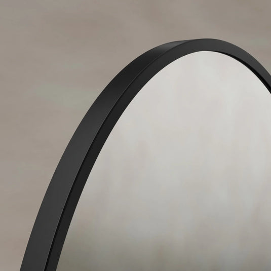 Origins Delphine 550mm Oval Mirror - Black - DEL-00V558-BK - Envy Bathrooms Ltd