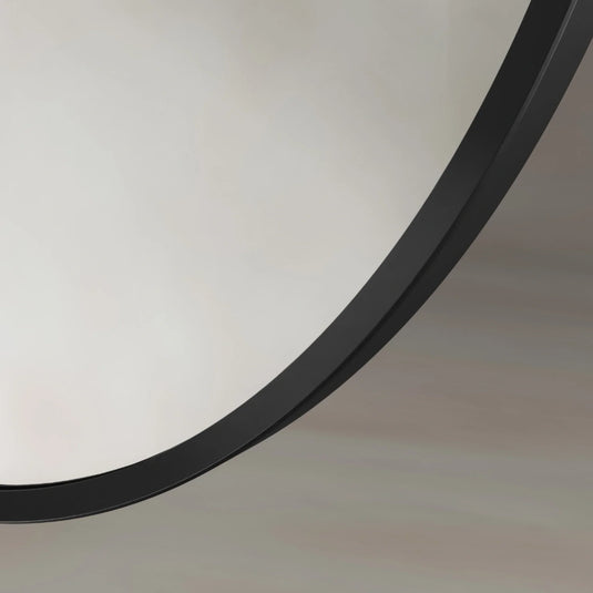 Origins Delphine 550mm Oval Mirror - Black - DEL-00V558-BK - Envy Bathrooms Ltd