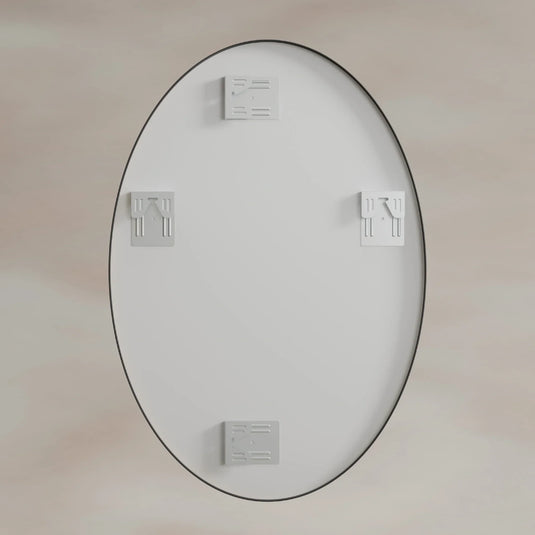 Origins Delphine 550mm Oval Mirror - Black - DEL-00V558-BK - Envy Bathrooms Ltd