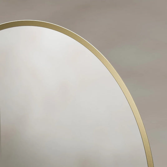 Origins Delphine 550mm Oval Mirror - Brushed Brass - DEL-00V558-BB - Envy Bathrooms Ltd