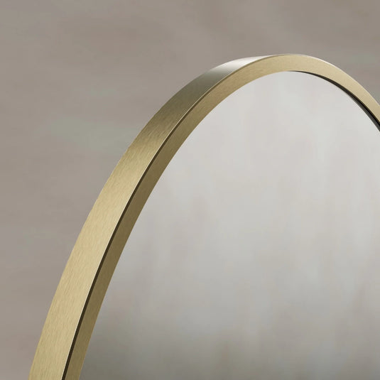 Origins Delphine 550mm Oval Mirror - Brushed Brass - DEL-00V558-BB - Envy Bathrooms Ltd