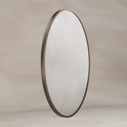Origins Delphine 550mm Oval Mirror - Brushed Bronze - DEL-00V558-BZ - Envy Bathrooms Ltd