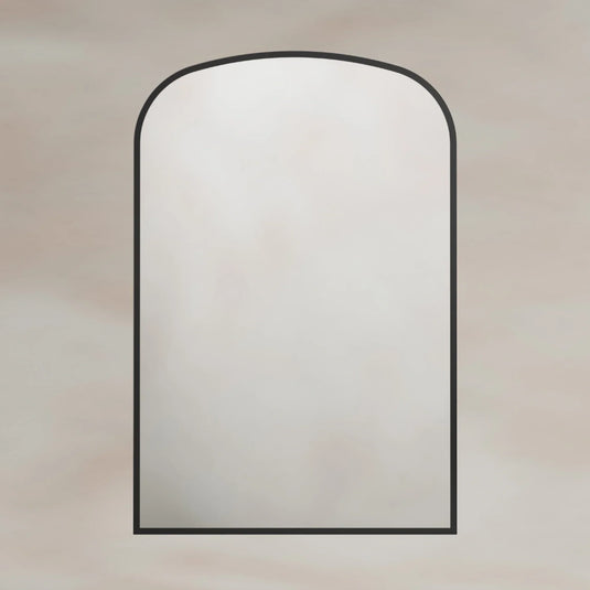 Origins Delphine 600mm Overmantel Arch Mirror - Black - DEL-00R069-BK - Envy Bathrooms Ltd