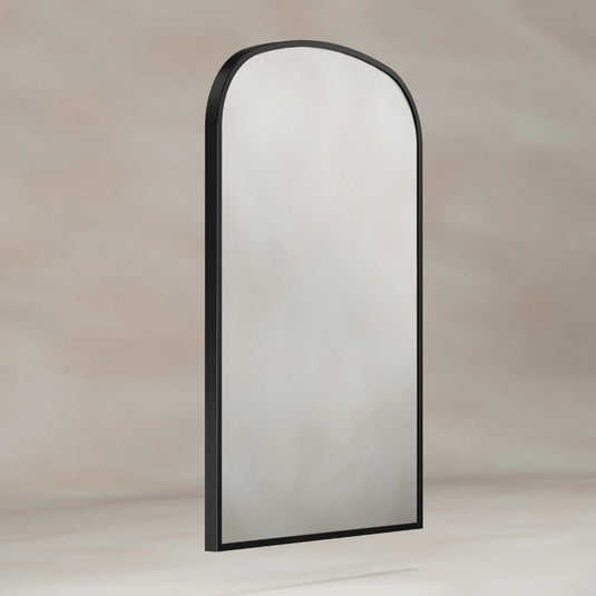 Origins Delphine 600mm Overmantel Arch Mirror - Black - DEL-00R069-BK - Envy Bathrooms Ltd