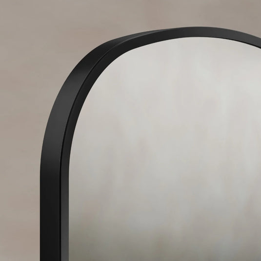 Origins Delphine 600mm Overmantel Arch Mirror - Black - DEL-00R069-BK - Envy Bathrooms Ltd