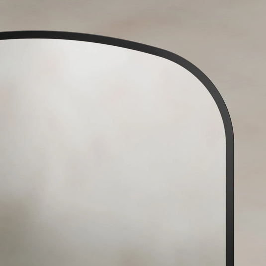 Origins Delphine 600mm Overmantel Arch Mirror - Black - DEL-00R069-BK - Envy Bathrooms Ltd