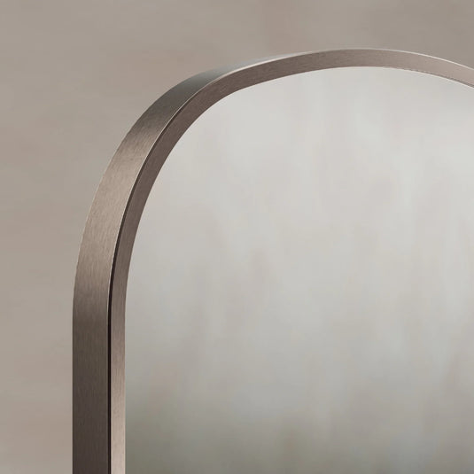 Origins Delphine 600mm Overmantel Arch Mirror - Brushed Bronze - DEL-00R069-BZ - Envy Bathrooms Ltd