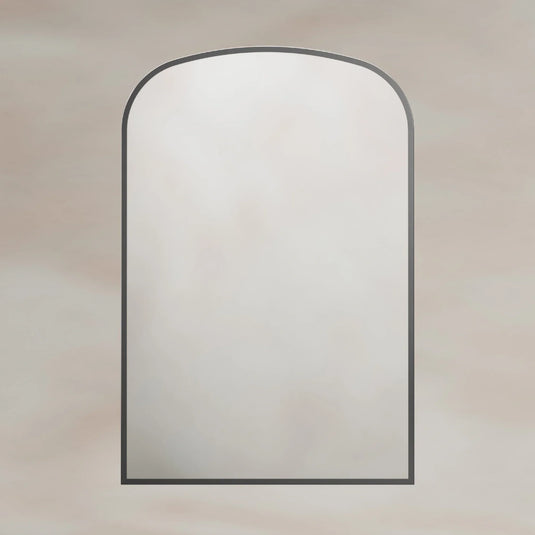 Origins Delphine 600mm Overmantel Arch Mirror - Gunmetal - DEL-00R069-GM - Envy Bathrooms Ltd