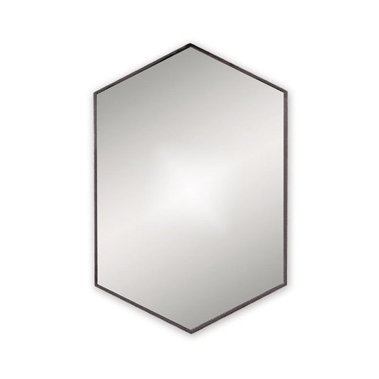 Origins Docklands 50 x 75cm Hexagonal Mirror - Black - Envy Bathrooms Ltd
