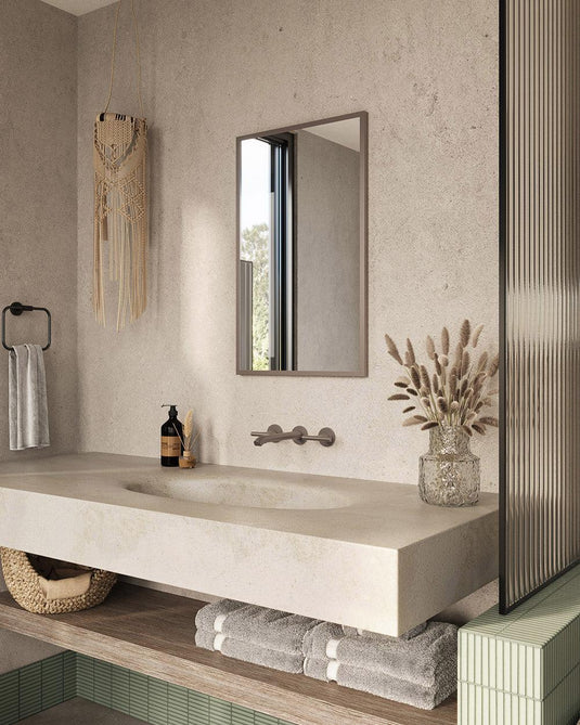 Origins Docklands 50 x 80cm Rectangular Mirror - Brushed Bronze - Envy Bathrooms Ltd