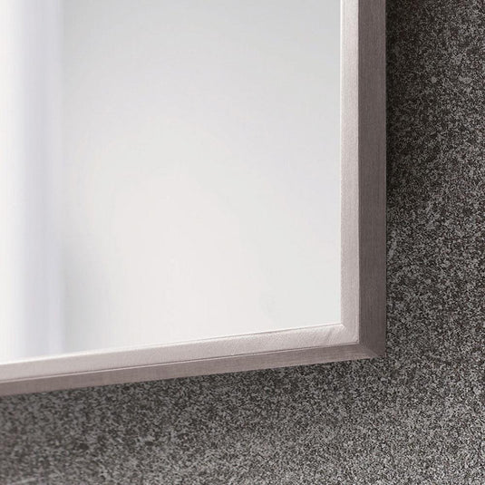 Origins Docklands Rectangular Mirror 50 - Brushed Stainless Steel - Envy Bathrooms Ltd