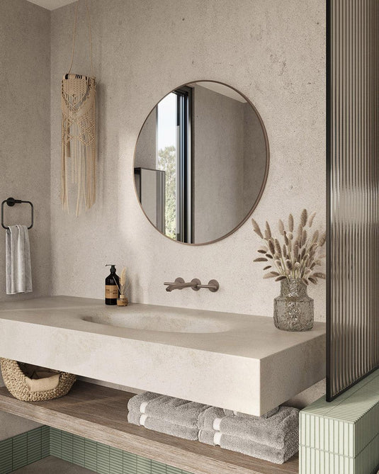 Origins Docklands Round Mirror 80 - Brushed Bronze - Envy Bathrooms Ltd