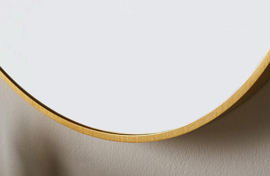 Origins Docklands Round Mirror 80cm - Brushed Brass - Envy Bathrooms Ltd