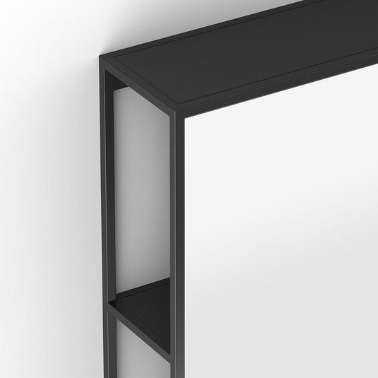 Origins Dockside Mirror With Open Shelving 50 - Black - Envy Bathrooms Ltd