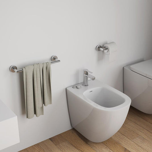 Origins G Pro Open Toilet Roll Holder - Brushed - Envy Bathrooms Ltd