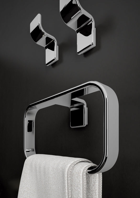 Origins Il Giglio Towel Ring - Chrome - Envy Bathrooms Ltd