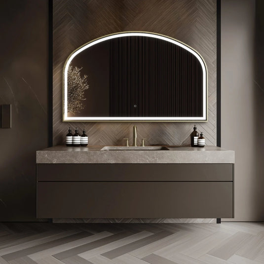 Origins Lomax 1200mm Light Overmantel Arch - Brushed Brass - LML-01R127-BB - Envy Bathrooms Ltd