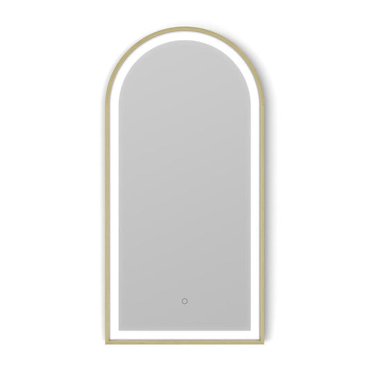 Origins Lomax Light Arch Mirror 40 - Brushed Brass - Envy Bathrooms Ltd