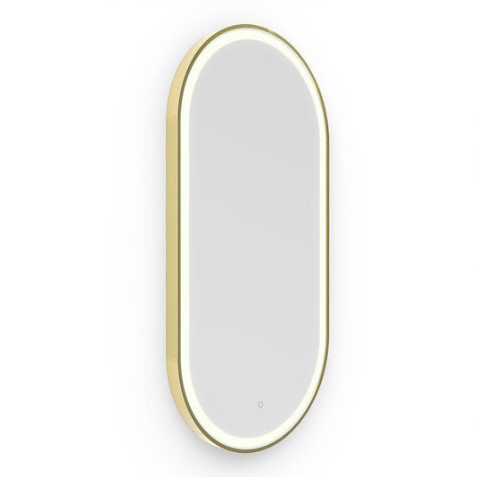 Origins Lomax Light Capsule Mirror 50 - Brushed Brass - Envy Bathrooms Ltd