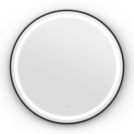 Origins Lomax Light Round Mirror 70 - Black - Envy Bathrooms Ltd