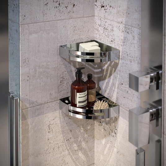 Origins Nerva Corner Shower Basket - Chrome - Envy Bathrooms Ltd