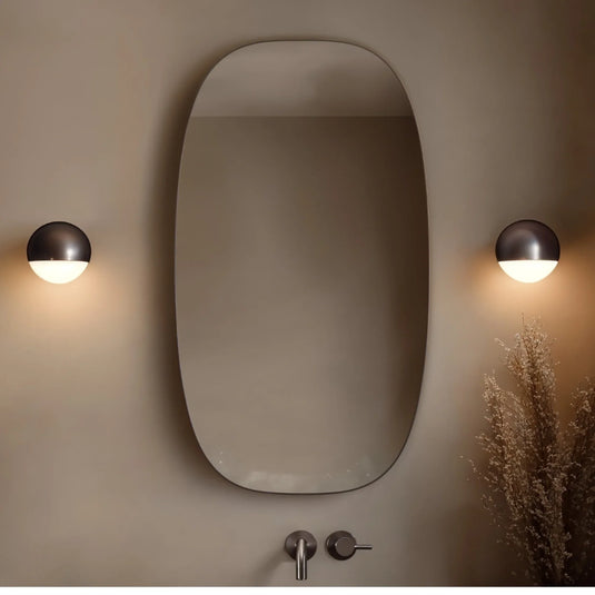 Origins Oslo 450mm Barrel Mirror - Brushed Bronze - OSL-00B458-BZ - Envy Bathrooms Ltd