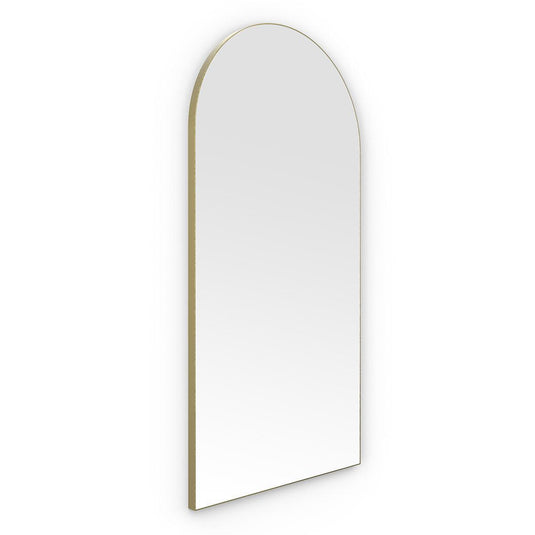 Origins Oslo 50 x 100cm Arch Mirror - Brushed Brass - Envy Bathrooms Ltd
