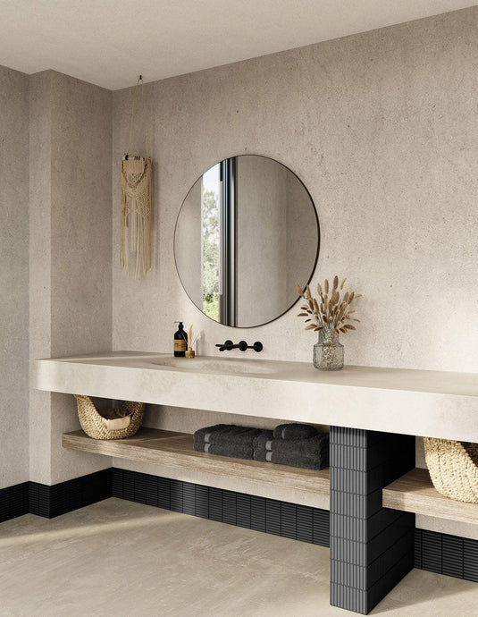 Origins Oslo Round Mirror 100 - Black - Envy Bathrooms Ltd