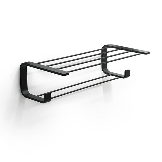Origins Outline Double Towel Rack - Black - Envy Bathrooms Ltd