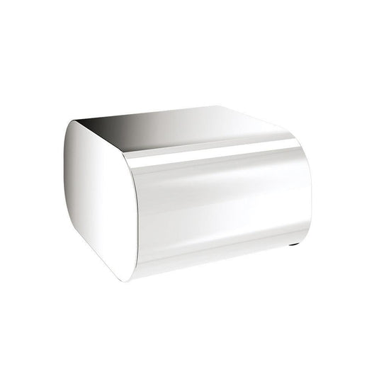 Origins Outline Toilet Roll Holder with Cover - Chrome - Envy Bathrooms Ltd