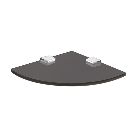 Origins Pier Corner Glass Shelf - Black - Envy Bathrooms Ltd