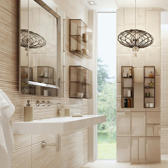 Origins Pier Glass 2 Box Shelf Rectangular - Clear - Envy Bathrooms Ltd