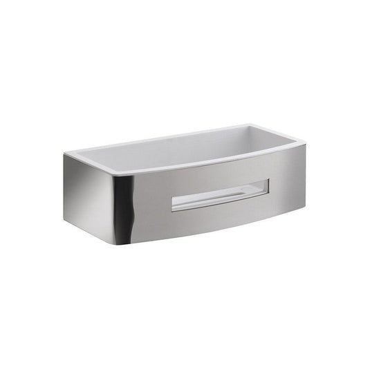 Origins Poseidon Rectangular Basket - Chrome/White - Envy Bathrooms Ltd
