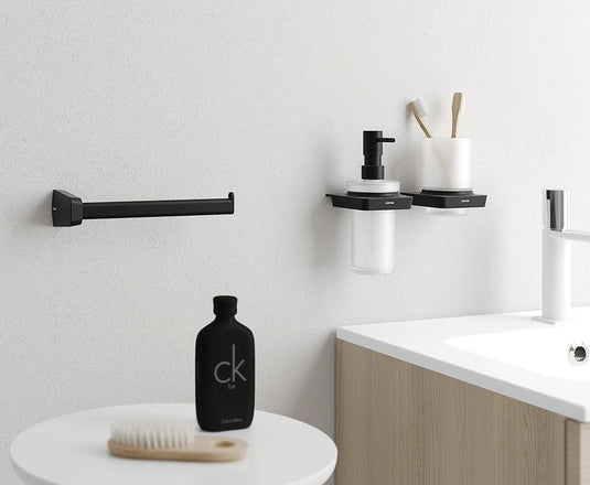 Origins S6 Black Open Towel Bar Right - Black - Envy Bathrooms Ltd
