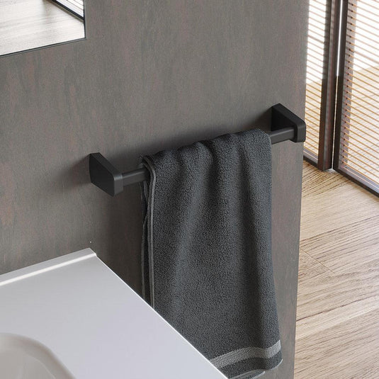 Origins S6 Black Towel Rail 56cm - Black - Envy Bathrooms Ltd