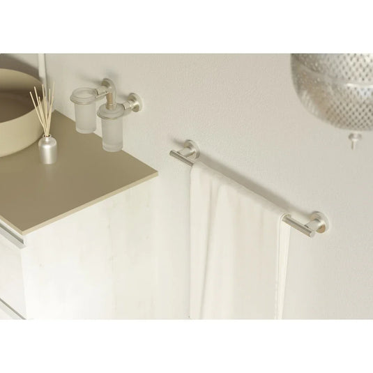 Origins Tecno Project 660mm Towel Rail - Brushed Nickel - 198634 - Envy Bathrooms Ltd