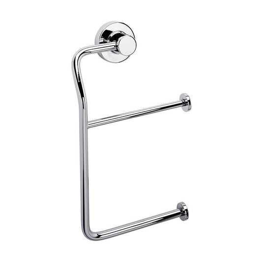 Origins Tecno Project Double Toilet Roll Holder - Chrome - Envy Bathrooms Ltd