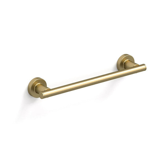 Origins Tecno Project Towel Rail 33cm - Brushed Brass - Envy Bathrooms Ltd